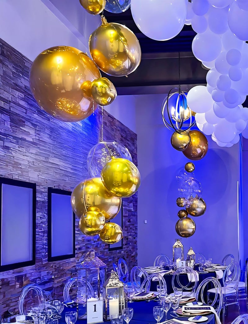 Haolongfa Gold Foil Balloons, 14 Pcs Gold Mylar Balloons for Party Decorations, 22/18/10 Inch Large Foil Balloon for Birthday, Engagement, Graduations Balloon for Graduations Decorations 2025 - Image 5